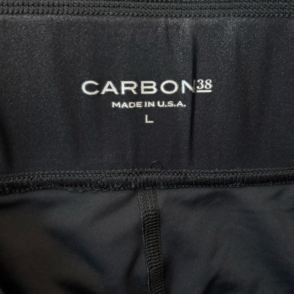 Carbon38 Regular Rise 7/8 Length Legging In Takara Shine Black Womens Size Large - Picture 5 of 6